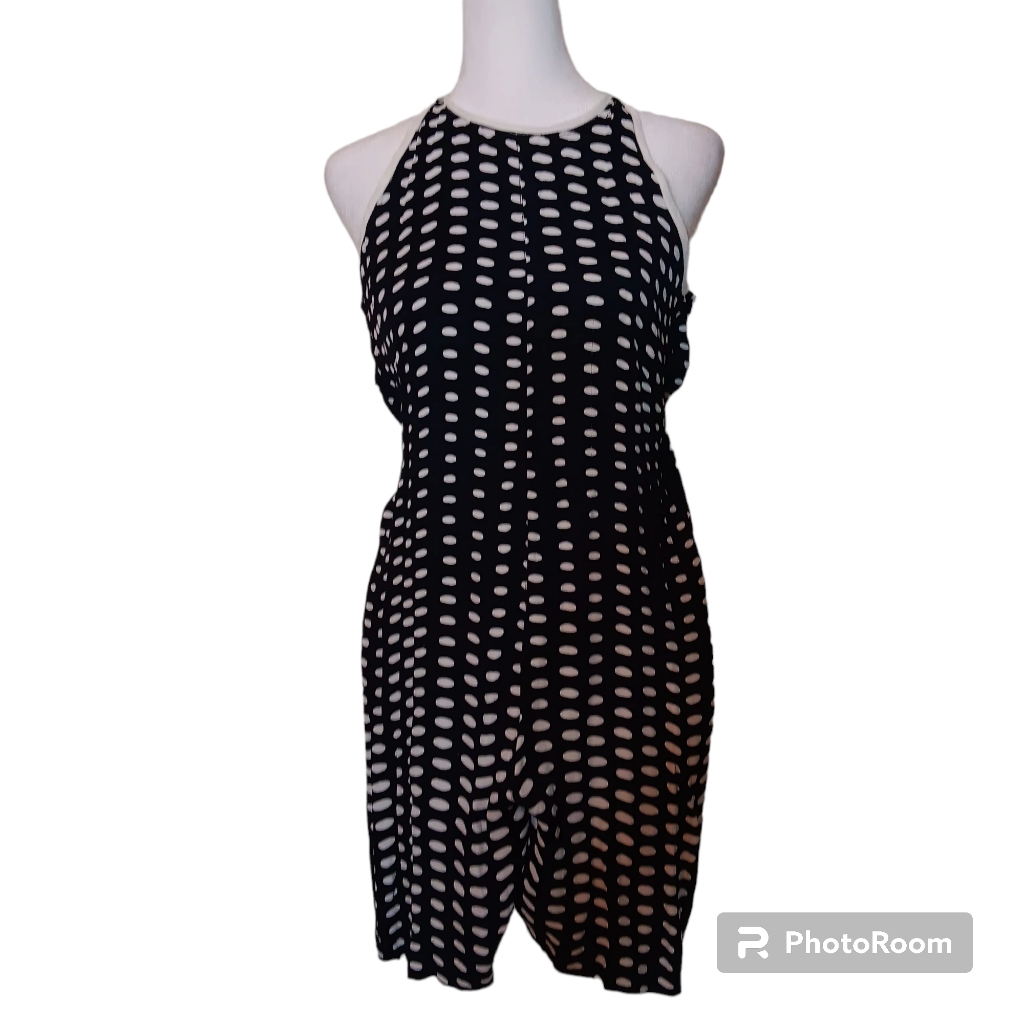 Navy Blue With White Dots Shorts Jumper